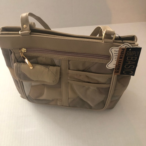 Women’s Simply Basic Leather Handbag - Picture 1 of 4